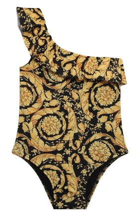 Детского слитный купальник VERSACE желтого цвета по цене 32300 руб., арт. 1000279/1A02218/8A-14A | Фото 2 Детского слитный купальник VERSACE желтого цвета, арт. 1000279/1A02218/8A-14A | Фото 2 (Материал внешний: Синтетический материал; Ростовка одежда: 10 - 11 лет | 140 - 146см, 12 лет | 152 см, 16 лет | 164 см, 8 лет | 128 см)