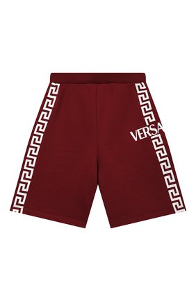 Детские хлопковые шорты VERSACE бордового цвета по цене 24700 руб., арт. 1000221/1A01322/8A-14A | Фото 1 Детские хлопковые шорты VERSACE бордового цвета, арт. 1000221/1A01322/8A-14A | Фото 1 (Материал внешний: Хлопок; Ростовка одежда: 10 - 11 лет | 140 - 146см, 12 лет | 152 см, 16 лет | 164 см, 8 лет | 128 см)