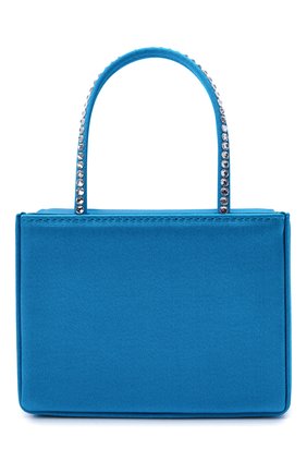 Женская сумка super amini gilda AMINA MUADDI голубого цвета, арт. SUPERAMINI GILDA/SATIN | Фото 1 (Размер: mini; Материал: Текстиль; Сумки-технические: Сумки через плечо, Сумки top-handle)