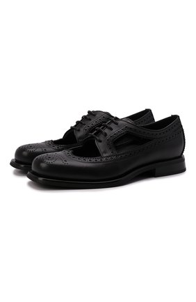 Женская кожаные туфли SANTONI черного цвета по цене 49300 руб., арт. WUSG59866G0MTLGAN01 | Фото 1 Женская кожаные туфли SANTONI черного цвета, арт. WUSG59866G0MTLGAN01 | Фото 1 (Каблук высота: Низкий; Материал внешний: Кожа; Подошва: Плоская; Материал внутренний: Натуральная кожа; Материал утеплителя: Без утеплителя)