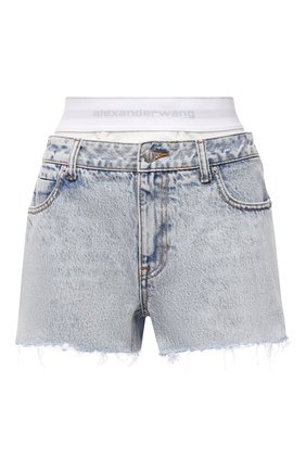 Женские джинсовые шорты DENIM X ALEXANDER WANG голубого цвета по цене 32750 руб., арт. 4DC1224071 | Фото 1 Женские джинсовые шорты DENIM X ALEXANDER WANG голубого цвета, арт. 4DC1224071 | Фото 1 (Материал внешний: Хлопок, Деним; Длина Ж (юбки, платья, шорты): Мини; Женское Кросс-КТ: Шорты-одежда; Кросс-КТ: Деним; Стили: Гранж)