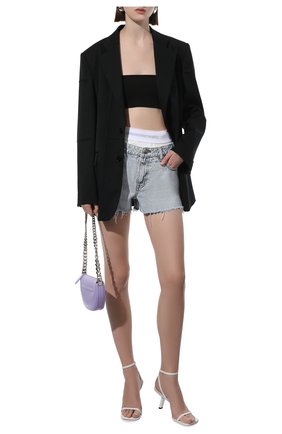 Женские джинсовые шорты DENIM X ALEXANDER WANG голубого цвета по цене 32750 руб., арт. 4DC1224071 | Фото 2 Женские джинсовые шорты DENIM X ALEXANDER WANG голубого цвета, арт. 4DC1224071 | Фото 2 (Материал внешний: Хлопок, Деним; Длина Ж (юбки, платья, шорты): Мини; Женское Кросс-КТ: Шорты-одежда; Кросс-КТ: Деним; Стили: Гранж)