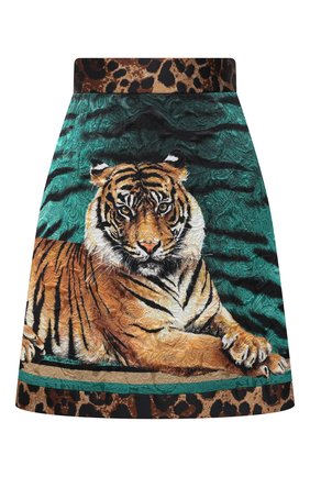 Женская юбка из вискозы и хлопка DOLCE & GABBANA зеленого цвета по цене 92800 руб., арт. I4J34W/GDATE | Фото 1 Женская юбка из вискозы и хлопка DOLCE & GABBANA зеленого цвета, арт. I4J34W/GDATE | Фото 1 (Материал внешний: Хлопок, Вискоза; Материал подклада: Синтетический материал; Длина Ж (юбки, платья, шорты): Мини; Стили: Гламурный; Женское Кросс-КТ: Юбка-одежда)