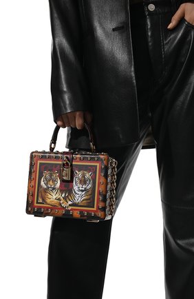 Женская сумка dolce box DOLCE & GABBANA красного цвета, арт. BB5970/B5936 | Фото 2 (Ремень/цепочка: На ремешке; Материал: Натуральная кожа; Размер: mini; Сумки-технические: Сумки top-handle, Сумки через плечо; Женское Кросс-КТ: Вечерняя сумка)