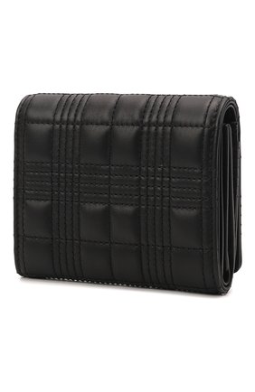 Женские кожаный кошелек BURBERRY черного цвета, арт. 8049280 | Фото 2 (Материал: Натуральная кожа)