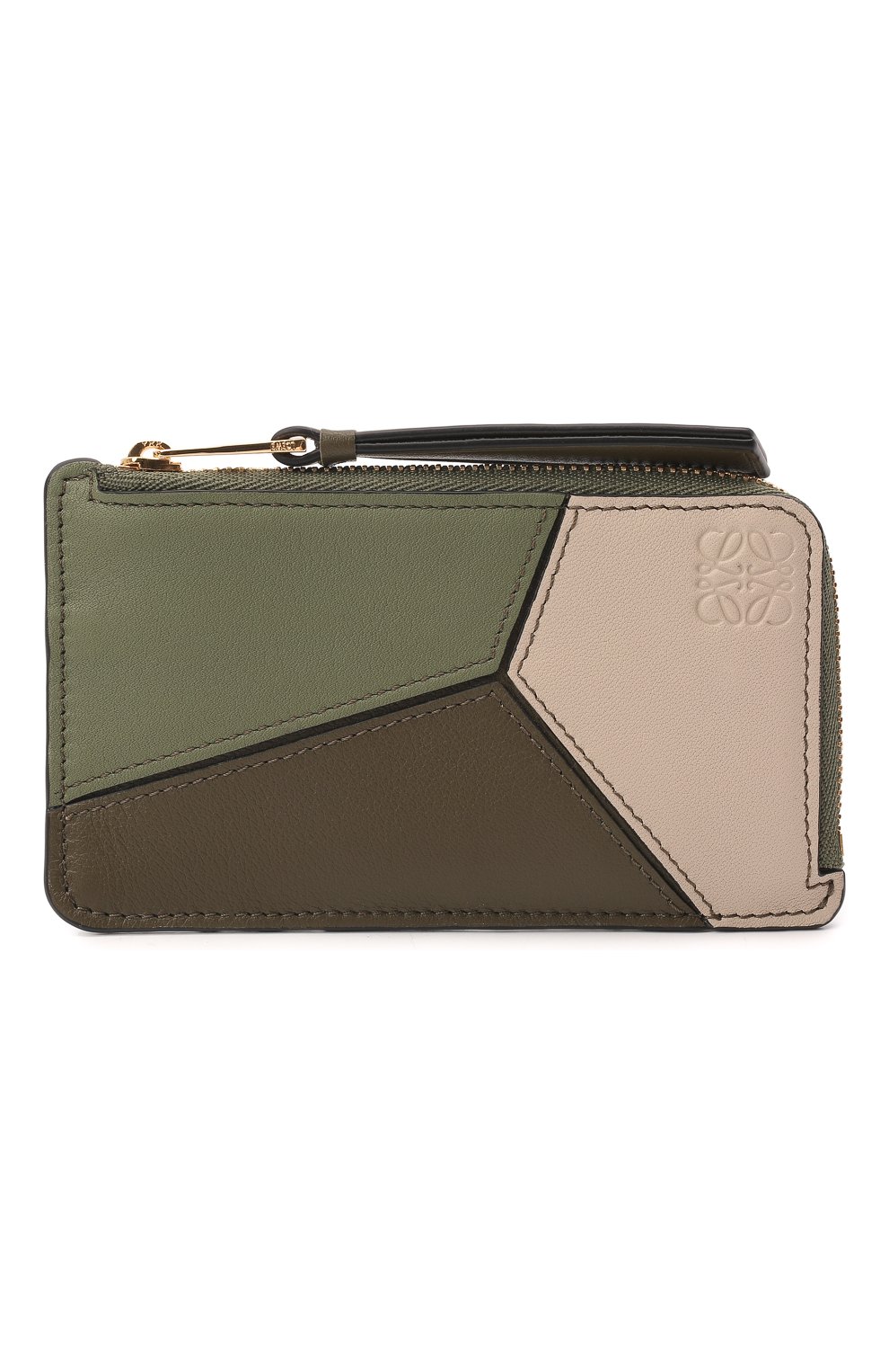 Женский зеленый кожаный футляр для кредитных карт puzzle LOEWE купить в ...