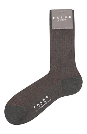 Мужские хлопковые носки shadow FALKE темно-серого цвета, арт. 14648. | Фото 1 (Материал внешний: Хлопок; Кросс-КТ: бельё)