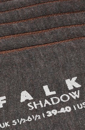 Мужские хлопковые носки shadow FALKE темно-серого цвета, арт. 14648. | Фото 2 (Материал внешний: Хлопок; Кросс-КТ: бельё)
