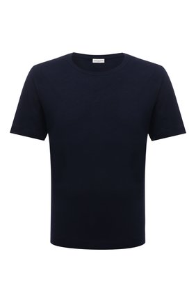 Мужская хлопковая футболка DRIES VAN NOTEN темно-синего цвета по цене 13100 руб., арт. 221-021100-4613 | Фото 1 Мужская хлопковая футболка DRIES VAN NOTEN темно-синего цвета, арт. 221-021100-4613 | Фото 1 (Длина (для топов): Стандартные; Рукава: Короткие; Материал внешний: Хлопок; Принт: Без принта; Стили: Кэжуэл; Региональные ограничения белый список (Axapta Mercury): RU)