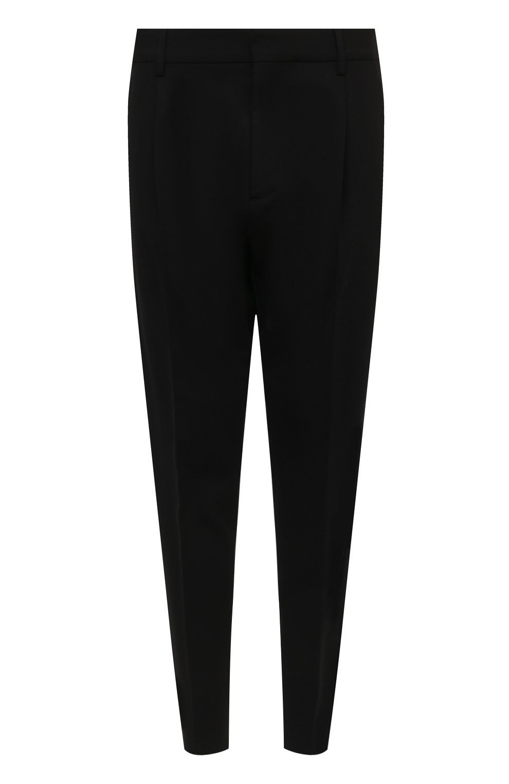 Мужские шерстяные брюки DSQUARED2 черного цвета, арт. S74KB0646/S40320 | Фото 1 (Материал внешний: Шерсть; Длина (брюки, джинсы): Стандартные; Случай: Повседневный; Материал подклада: Синтетический материал; Стили: Кэжуэл)