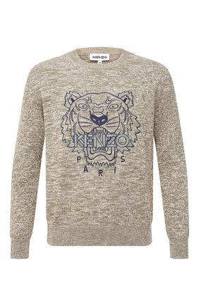 Мужской хлопковый свитер KENZO хаки цвета по цене 35300 руб., арт. FC55PU6993XA | Фото 1 Мужской хлопковый свитер KENZO хаки цвета, арт. FC55PU6993XA | Фото 1 (Рукава: Длинные; Длина (для топов): Стандартные; Материал внешний: Хлопок; Мужское Кросс-КТ: Свитер-одежда; Принт: С принтом; Стили: Кэжуэл)