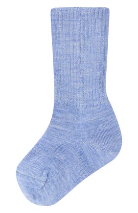 Детские шерстяные носки WOOL&COTTON голубого цвета по цене 730 руб., арт. NLML | Фото 1 Детские шерстяные носки WOOL&COTTON голубого цвета, арт. NLML | Фото 1