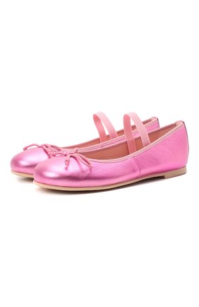 Детские кожаные балетки PRETTY BALLERINAS розового цвета по цене 11600 руб., арт. 48.404-BT/AMI | Фото 1 Детские кожаные балетки PRETTY BALLERINAS розового цвета, арт. 48.404-BT/AMI | Фото 1 (Материал внешний: Кожа; Материал внутренний: Натуральная кожа)