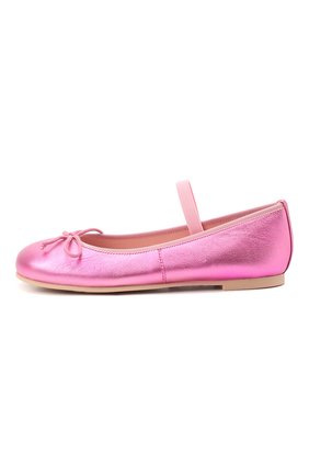 Детские кожаные балетки PRETTY BALLERINAS розового цвета по цене 11600 руб., арт. 48.404-BT/AMI | Фото 2 Детские кожаные балетки PRETTY BALLERINAS розового цвета, арт. 48.404-BT/AMI | Фото 2 (Материал внешний: Кожа; Материал внутренний: Натуральная кожа)