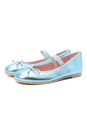 Детские кожаные балетки PRETTY BALLERINAS голубого цвета по цене 11600 руб., арт. 48.404-BS/AMI | Фото 1 Детские кожаные балетки PRETTY BALLERINAS голубого цвета, арт. 48.404-BS/AMI | Фото 1 (Материал внутренний: Натуральная кожа; Материал внешний: Кожа)