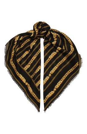 Женский платок VERSACE черного цвета, арт. 1001599/1A03000 | Фото 1 (Материал: Текстиль)
