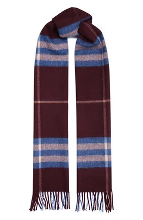 Женский кашемировый шарф BURBERRY бордового цвета, арт. 8049710 | Фото 1 (Материал: Текстиль, Кашемир, Шерсть)