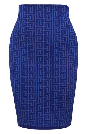 Женская юбка из шерсти и вискозы BALMAIN синего цвета по цене 124500 руб., арт. XF1LC001/KB02 | Фото 1 Женская юбка из шерсти и вискозы BALMAIN синего цвета, арт. XF1LC001/KB02 | Фото 1 (Длина Ж (юбки, платья, шорты): Мини; Материал внешний: Шерсть; Стили: Гламурный; Женское Кросс-КТ: Юбка-одежда; Кросс-КТ: Трикотаж)