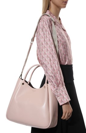 Женская сумка GIORGIO ARMANI светло-розового цвета, арт. Y1D179/YRD5A | Фото 2 (Материал: Натуральная кожа; Размер: medium; Сумки-технические: Сумки top-handle)
