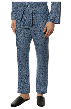 Мужская хлопковая пижама ROBERTO RICETTI синего цвета, арт. PIGIAMA VENEZIA LUNG0/0R02707 | Фото 5 (Рукава: Длинные; Длина (брюки, джинсы): Стандартные; Кросс-КТ: домашняя одежда; Длина (для топов): Стандартные; Материал внешний: Хлопок)