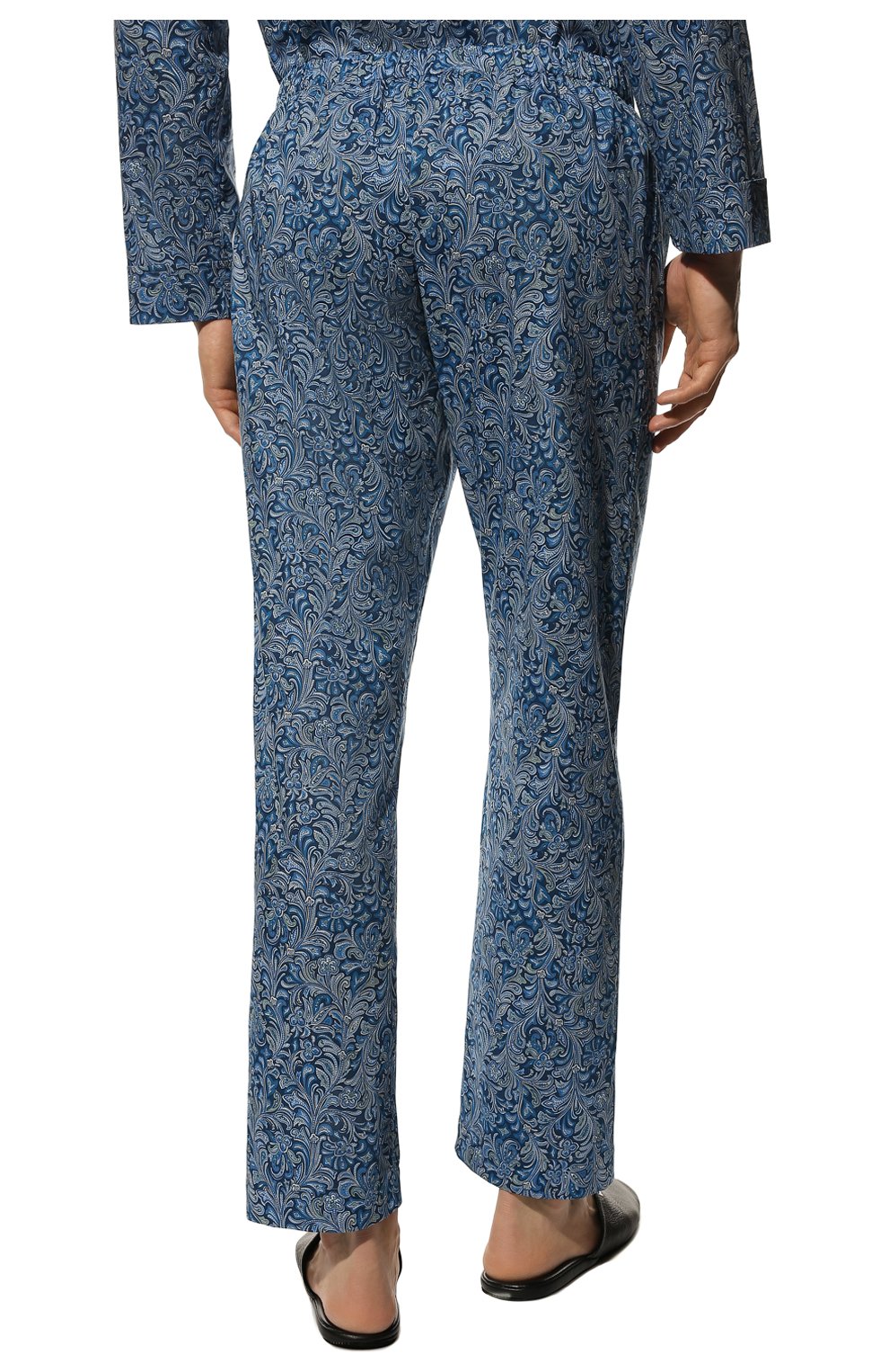 Мужская хлопковая пижама ROBERTO RICETTI синего цвета, арт. PIGIAMA VENEZIA LUNG0/0R02707 | Фото 6 (Рукава: Длинные; Длина (брюки, джинсы): Стандартные; Кросс-КТ: домашняя одежда; Длина (для топов): Стандартные; Материал внешний: Хлопок)