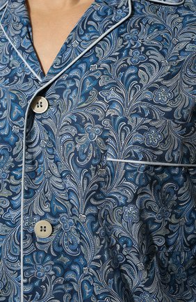 Мужская хлопковая пижама ROBERTO RICETTI синего цвета, арт. PIGIAMA VENEZIA LUNG0/0R02707 | Фото 7 (Рукава: Длинные; Длина (брюки, джинсы): Стандартные; Кросс-КТ: домашняя одежда; Длина (для топов): Стандартные; Материал внешний: Хлопок)
