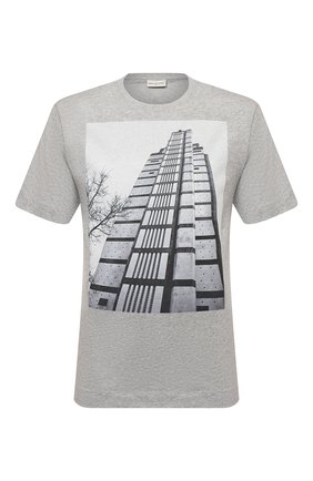 Мужская хлопковая футболка DRIES VAN NOTEN серого цвета по цене 24200 руб., арт. 221-021191-4600 | Фото 1 Мужская хлопковая футболка DRIES VAN NOTEN серого цвета, арт. 221-021191-4600 | Фото 1 (Длина (для топов): Стандартные; Рукава: Короткие; Материал внешний: Хлопок; Принт: С принтом; Стили: Кэжуэл; Региональные ограничения белый список (Axapta Mercury): RU)