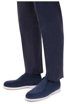 Мужские замшевые ботинки DOUCAL'S синего цвета, арт. DU2815ARTHUF106IB02 | Фото 3 (Материал внешний: Кожа, Замша; Мужское Кросс-КТ: Ботинки-обувь; Материал внутренний: Натуральная кожа; Материал утеплителя: Без утеплителя; Подошва: Плоская)