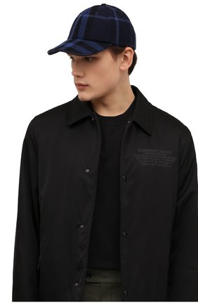 Мужской бейсболка из шерсти и кашемира BURBERRY темно-синего цвета по цене 51650 руб., арт. 8048724 | Фото 2 Мужской бейсболка из шерсти и кашемира BURBERRY темно-синего цвета, арт. 8048724 | Фото 2 (Материал: Шерсть, Кашемир, Текстиль)