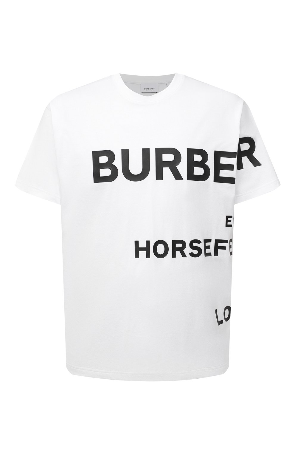 Мужская хлопковая футболка BURBERRY белого цвета, арт. 8040691 | Фото 1 (Рукава: Короткие; Длина (для топов): Стандартные; Принт: С принтом; Материал внешний: Хлопок; Стили: Кэжуэл)