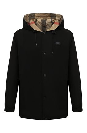 Мужская двусторонняя куртка BURBERRY черного цвета, арт. 8043403 | Фото 1 (Рукава: Длинные; Длина (верхняя одежда): Короткие; Материал подклада: Синтетический материал; Материал внешний: Синтетический материал; Кросс-КТ: Куртка, Ветровка; Стили: Кэжуэл)