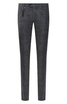 Мужские брюки MARCO PESCAROLO темно-серого цвета, арт. SLIM80/ZIP/4536 | Фото 1 (Материал подклада: Хлопок; Длина (брюки, джинсы): Стандартные; Случай: Повседневный; Стили: Кэжуэл; Материал внешний: Растительное волокно, Шелк)