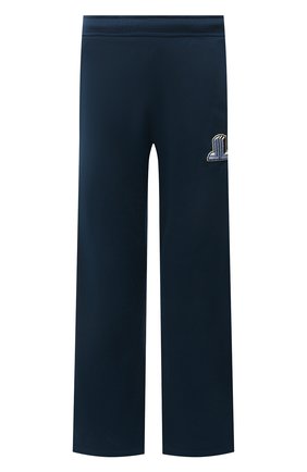 Мужские брюки LANVIN синего цвета, арт. RM-TR0055-J132-P22 | Фото 1 (Материал внешний: Хлопок, Синтетический материал; Длина (брюки, джинсы): Стандартные; Случай: Повседневный; Стили: Спорт-шик)