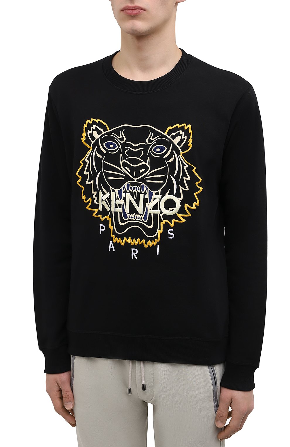 Мужской черный хлопковый свитшот KENZO купить в интернет-магазине ЦУМ ...