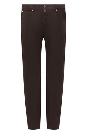 Мужские хлопковые брюки KITON коричневого цвета, арт. UPNJSJ0751A/44-52 | Фото 1 (Big sizes: Big Sizes; Длина (брюки, джинсы): Стандартные; Случай: Повседневный; Материал внешний: Хлопок; Стили: Кэжуэл)