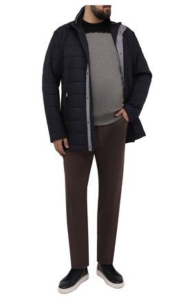 Мужские хлопковые брюки KITON коричневого цвета, арт. UPNJSJ0751A/44-52 | Фото 2 (Big sizes: Big Sizes; Длина (брюки, джинсы): Стандартные; Случай: Повседневный; Материал внешний: Хлопок; Стили: Кэжуэл)