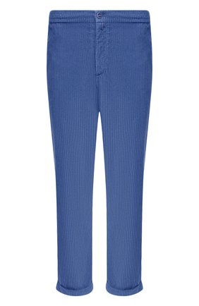 Мужские хлопковые брюки KITON синего цвета, арт. UFPLACJ0304A/44-52 | Фото 1 (Материал внешний: Хлопок; Длина (брюки, джинсы): Стандартные; Случай: Повседневный; Стили: Кэжуэл; Big sizes: Big Sizes)