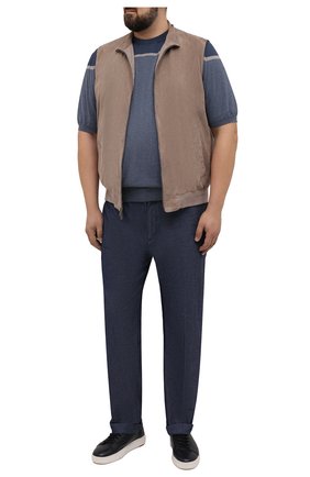 Мужские хлопковые брюки KITON темно-синего цвета по цене 136000 руб., арт. UFPLAC/J0795A/44-52 | Фото 2 Мужские хлопковые брюки KITON темно-синего цвета, арт. UFPLAC/J0795A/44-52 | Фото 2 (Длина (брюки, джинсы): Стандартные; Материал внешний: Хлопок, Деним; Случай: Повседневный; Стили: Кэжуэл; Big sizes: Big Sizes)