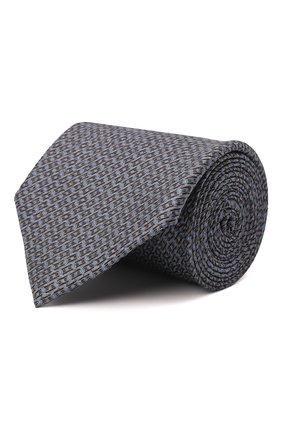 Мужской шелковый галстук BRIONI серого цвета, арт. 061D00/P1405 | Фото 1 (Материал: Шелк, Текстиль; Принт: С принтом; Региональные ограничения белый список (Axapta Mercury): RU)