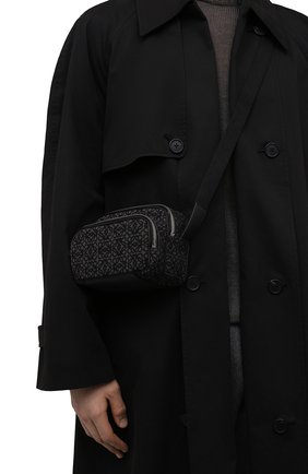 Мужская текстильная сумка LOEWE черного цвета, арт. B604Z80X01 | Фото 2 (Ремень/цепочка: На ремешке; Материал: Текстиль; Размер: mini)