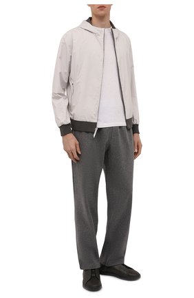 Мужские кожаные кеды triple stitch ZEGNA COUTURE темно-зеленого цвета по цене 87100 руб., арт. A4665X-LHSPT | Фото 2 Мужские кожаные кеды triple stitch ZEGNA COUTURE темно-зеленого цвета, арт. A4665X-LHSPT | Фото 2 (Материал внешний: Кожа; Материал внутренний: Натуральная кожа; Подошва: Массивная; Материал утеплителя: Без утеплителя)