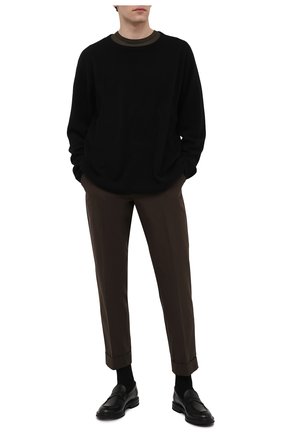 Мужские хлопковые брюки DRIES VAN NOTEN коричневого цвета, арт. 221-020943-4031 | Фото 2 (Материал внешний: Хлопок; Длина (брюки, джинсы): Стандартные; Случай: Повседневный; Стили: Кэжуэл)
