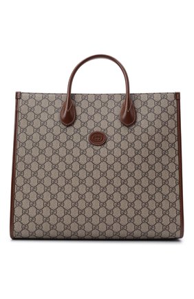 Мужская сумка-тоут GUCCI бежевого цвета по цене 138000 руб., арт. 674148/92THG | Фото 1 Мужская сумка-тоут GUCCI бежевого цвета, арт. 674148/92THG | Фото 1 (Ремень/цепочка: На ремешке; Материал: Текстиль, Экокожа; Размер: large)