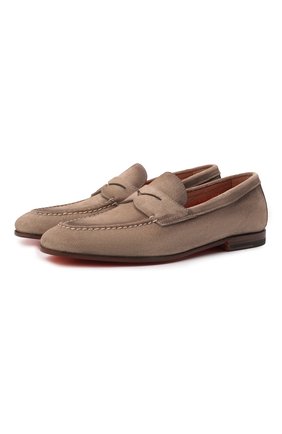 Мужские замшевые пенни-лоферы SANTONI бежевого цвета по цене 83150 руб., арт. MCCG18007SA4SRVRE82 | Фото 1 Мужские замшевые пенни-лоферы SANTONI бежевого цвета, арт. MCCG18007SA4SRVRE82 | Фото 1 (Материал внутренний: Натуральная кожа; Материал внешний: Кожа, Замша; Стили: Кэжуэл; Региональные ограничения белый список (Axapta Mercury): RU; Длина стельки: 27,6, 28, 24,7, 25,1, 25,5, 25,9, 26,4, 26,8, 27,2)