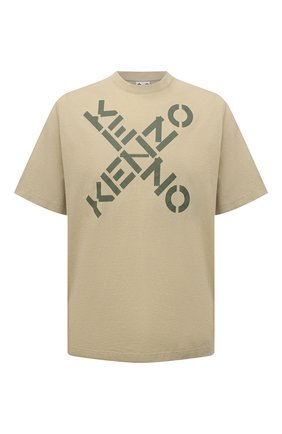 Мужская хлопковая футболка kenzo sport KENZO бежевого цвета по цене 11100 руб., арт. FA65TS5024SJ | Фото 1 Мужская хлопковая футболка kenzo sport KENZO бежевого цвета, арт. FA65TS5024SJ | Фото 1 (Рукава: Короткие; Материал внешний: Хлопок; Длина (для топов): Стандартные; Принт: С принтом; Стили: Гранж)