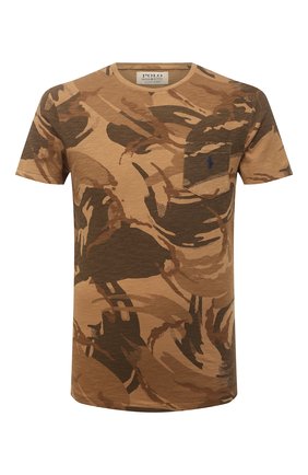 Мужская хлопковая футболка POLO RALPH LAUREN бежевого цвета по цене 8225 руб., арт. 710857869 | Фото 1 Мужская хлопковая футболка POLO RALPH LAUREN бежевого цвета, арт. 710857869 | Фото 1 (Материал внешний: Хлопок; Рукава: Короткие; Длина (для топов): Стандартные; Принт: С принтом; Стили: Кэжуэл, Милитари)