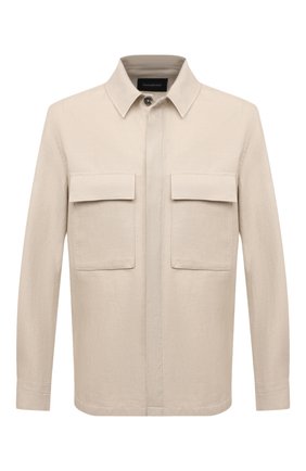 Мужская льняная рубашка ERMENEGILDO ZEGNA светло-бежевого цвета по цене 71800 руб., арт. UZV60/S0T10 | Фото 1 Мужская льняная рубашка ERMENEGILDO ZEGNA светло-бежевого цвета, арт. UZV60/S0T10 | Фото 1 (Материал внешний: Лен; Длина (для топов): Стандартные; Рукава: Длинные; Случай: Повседневный; Манжеты: На пуговицах; Воротник: Кент; Принт: Однотонные; Стили: Кэжуэл)