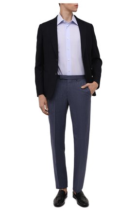 Мужские брюки из хлопка и льна ERMENEGILDO ZEGNA синего цвета по цене 49650 руб., арт. 315F02/75TB12 | Фото 2 Мужские брюки из хлопка и льна ERMENEGILDO ZEGNA синего цвета, арт. 315F02/75TB12 | Фото 2 (Материал внешний: Хлопок, Лен; Длина (брюки, джинсы): Стандартные; Материал подклада: Вискоза; Случай: Повседневный; Силуэт М (брюки): Чиносы; Стили: Кэжуэл)