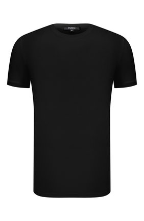 Мужская хлопковая футболка BALMAIN черного цвета, арт. BRM205200 | Фото 1 (Материал внешний: Хлопок; Рукава: Короткие; Длина (для топов): Стандартные; Кросс-КТ: домашняя одежда)