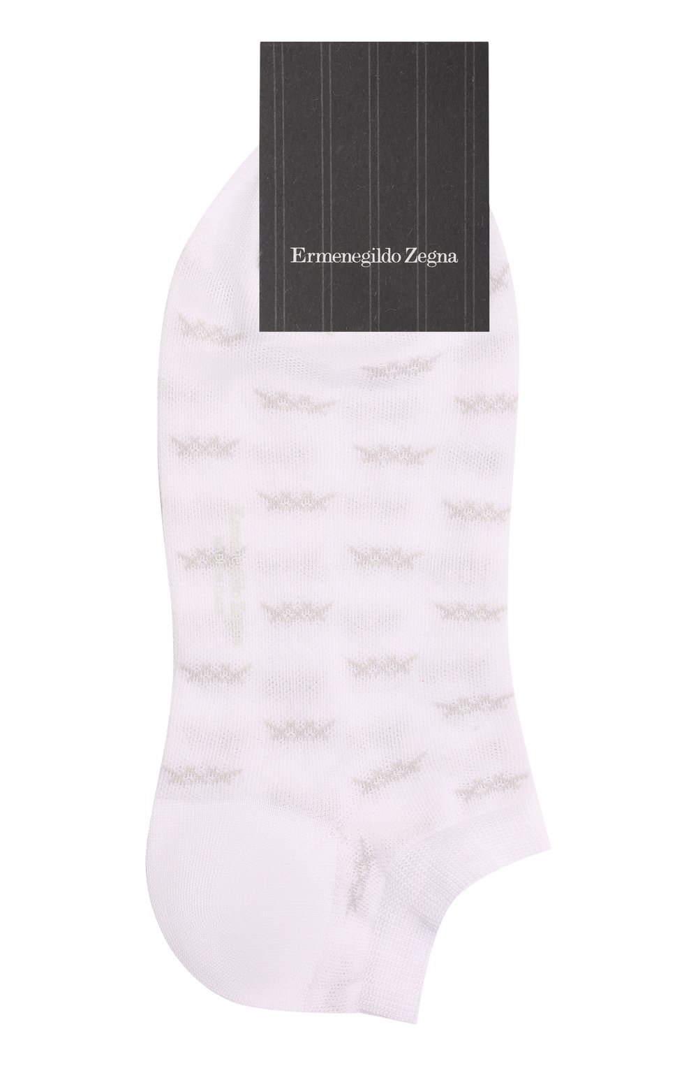 Мужские хлопковые носки ERMENEGILDO ZEGNA белого цвета, арт. N5V025030 | Фото 1 (Кросс-КТ: бельё; Материал внешний: Хлопок)